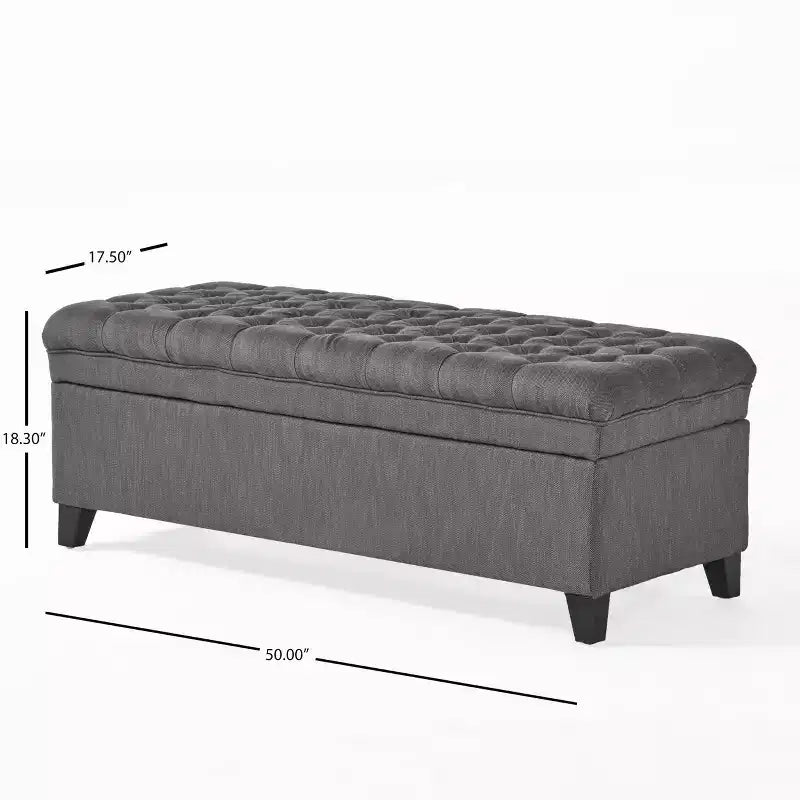 Banc de rangement moderne avec grande capacité de rangement, pouf de rangement avec siège rembourré, repose-pieds ottoman pour salon