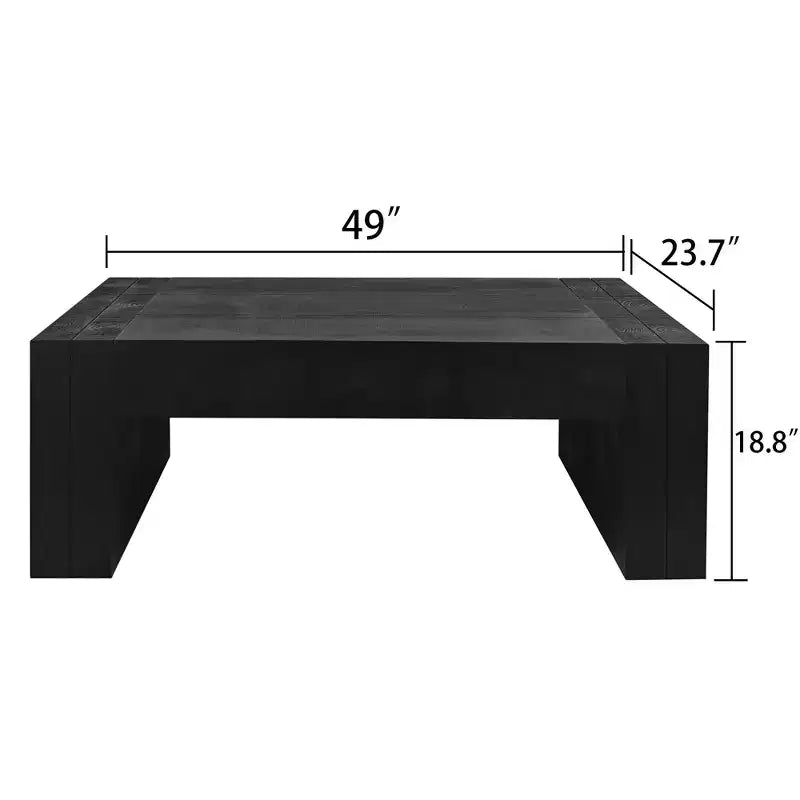 Table basseTable d'appoint rectangulaire contemporaine avec motif de cernes de boisTable d'appoint polyvalente pour salon et cuisine