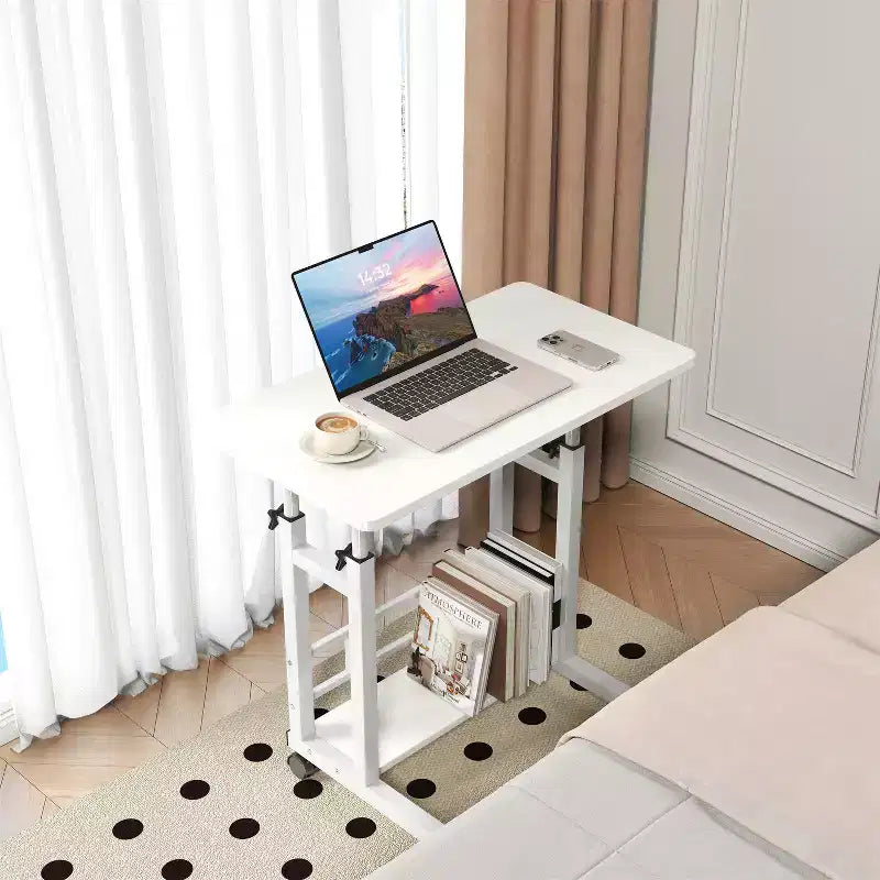 Table réglable mobile pour chevet ou dortoir, table d'ordinateur portable, d'étude et de salle à manger de 80x40cm pour la maison ou la chambre à coucher