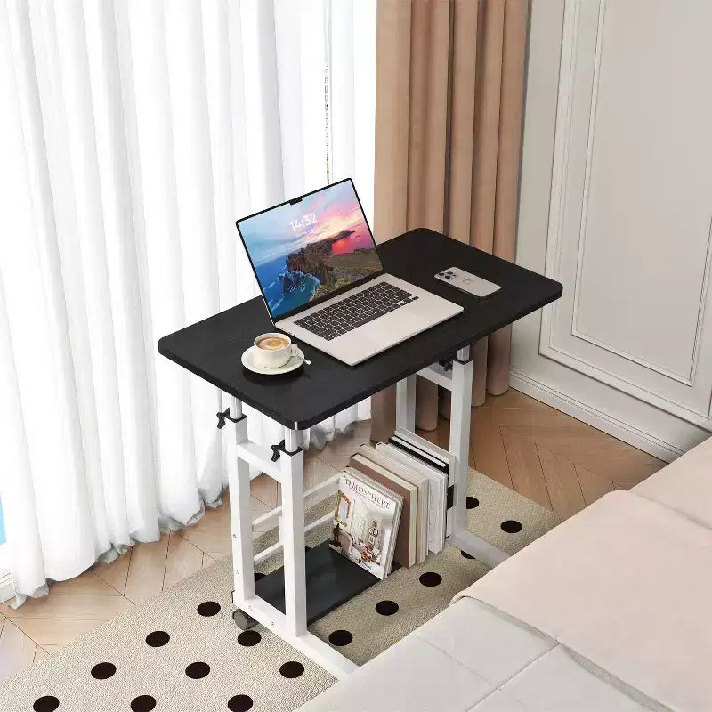 Table réglable mobile pour chevet ou dortoir, table d'ordinateur portable, d'étude et de salle à manger de 80x40cm pour la maison ou la chambre à coucher