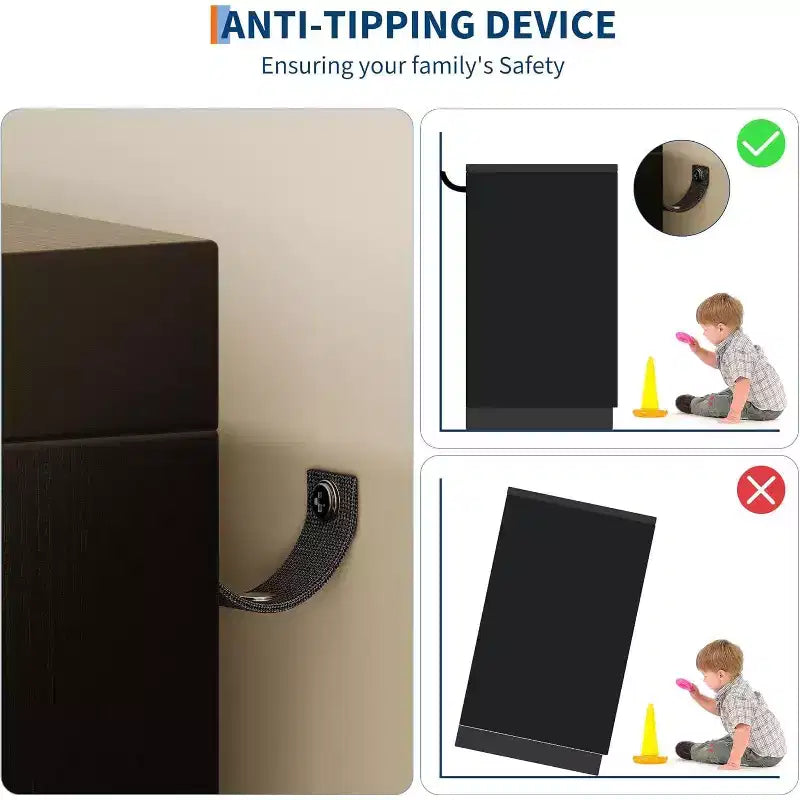 Commode de Rangement Noire de 109,9 cm avec 4 Tiroirs et Tringle à Vêtements, Organiseur Multifonctionnel pour Chambre à Coucher, Montage Facile