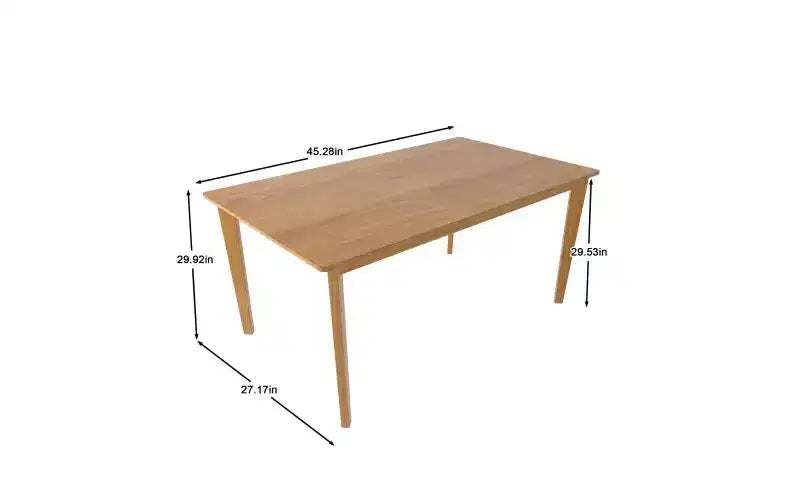 Table de cuisine rectangulaire pour 4 à 6 personnes, Table à manger minimaliste avec cadre en bois, Table de salle à manger multifonctionnelle pour bureau, salon