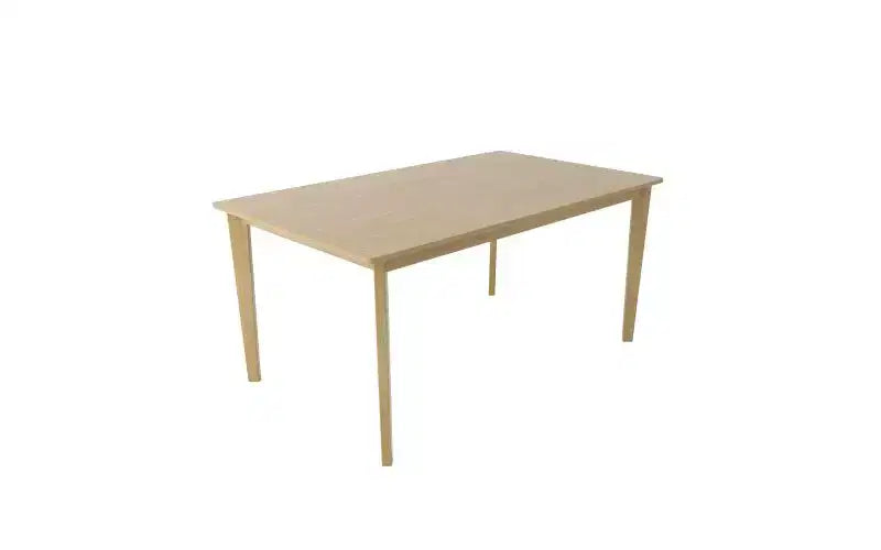 Table de cuisine rectangulaire pour 4 à 6 personnes, Table à manger minimaliste avec cadre en bois, Table de salle à manger multifonctionnelle pour bureau, salon