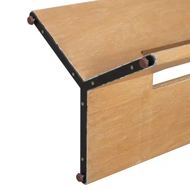Table à manger rectangulaire de 60 pouces, Table de salle à manger en bois de style ferme avec pieds de table découpés