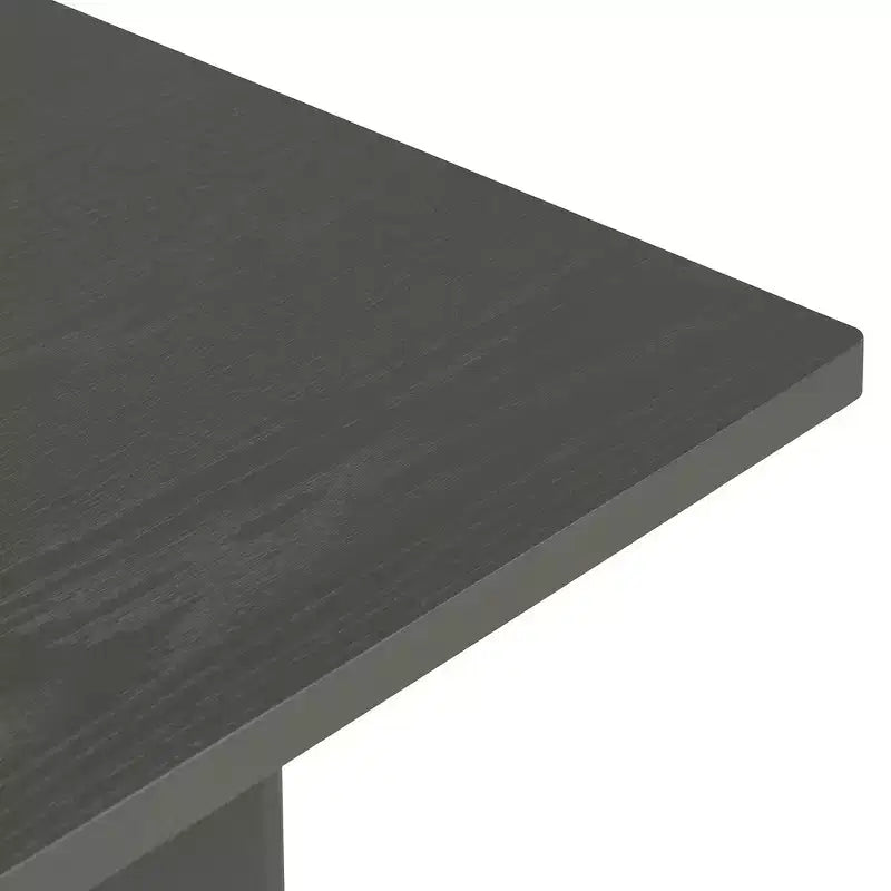 Table à manger rectangulaire de 60 pouces, Table de salle à manger en bois de style ferme avec pieds de table découpés
