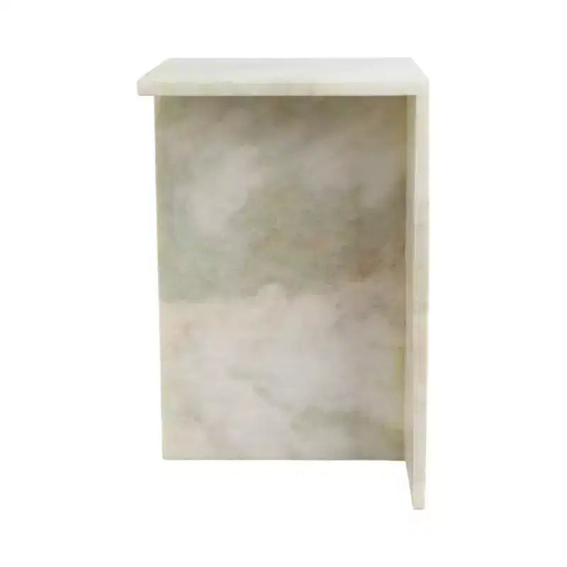 Table d'appoint chic, guéridon ou petite table de chevet pour la décoration intérieure - Table d'appoint carrée en marbre parfaite pour la décoration de la chambre ou du salon