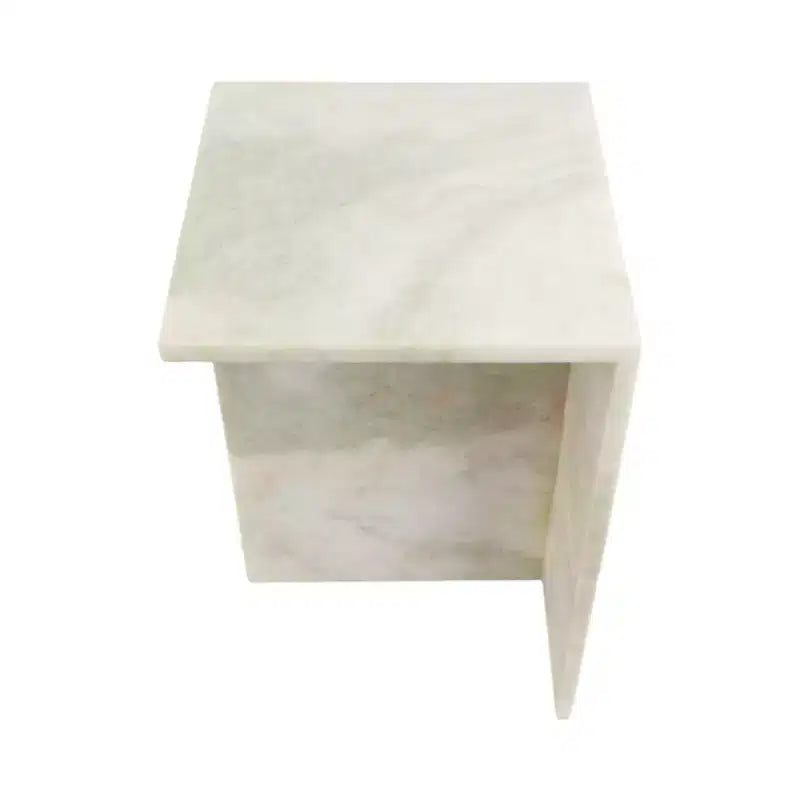 Table d'appoint chic, guéridon ou petite table de chevet pour la décoration intérieure - Table d'appoint carrée en marbre parfaite pour la décoration de la chambre ou du salon