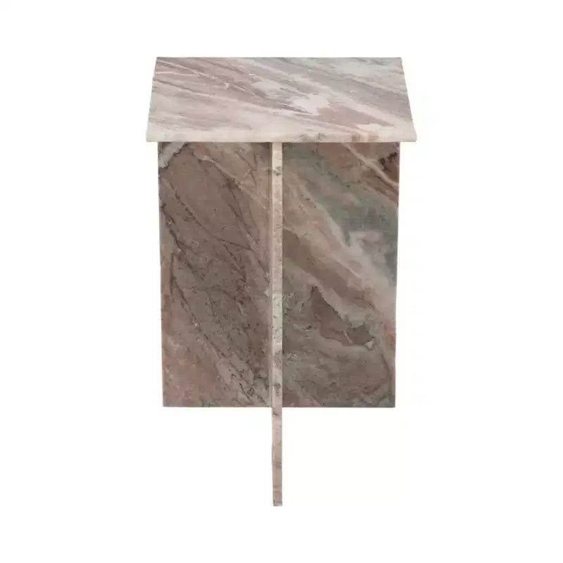 Table d'appoint chic, guéridon ou petite table de chevet pour la décoration intérieure - Table d'appoint carrée en marbre parfaite pour la décoration de la chambre ou du salon