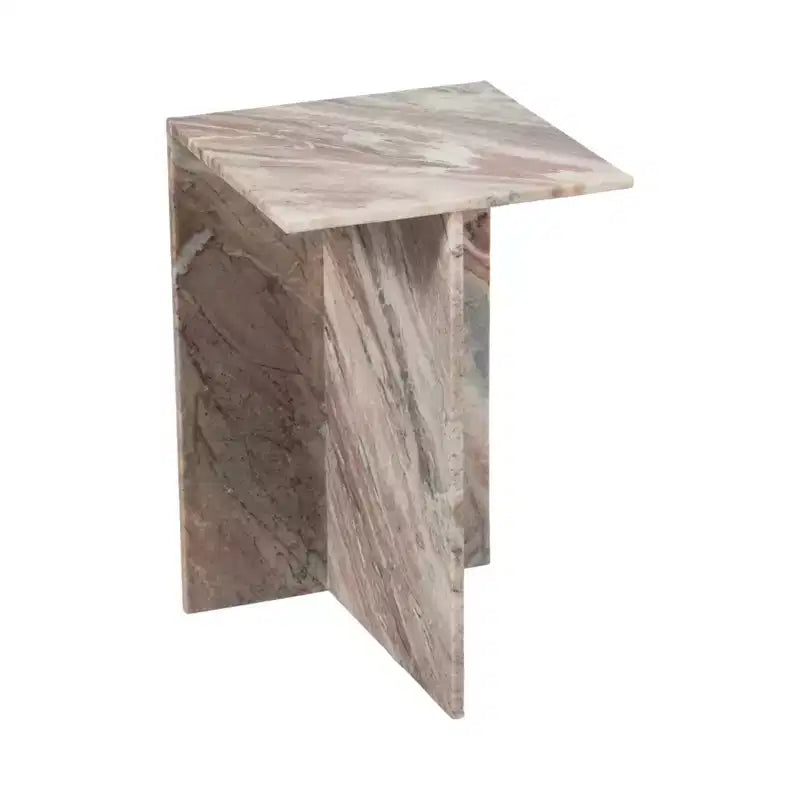 Table d'appoint chic, guéridon ou petite table de chevet pour la décoration intérieure - Table d'appoint carrée en marbre parfaite pour la décoration de la chambre ou du salon