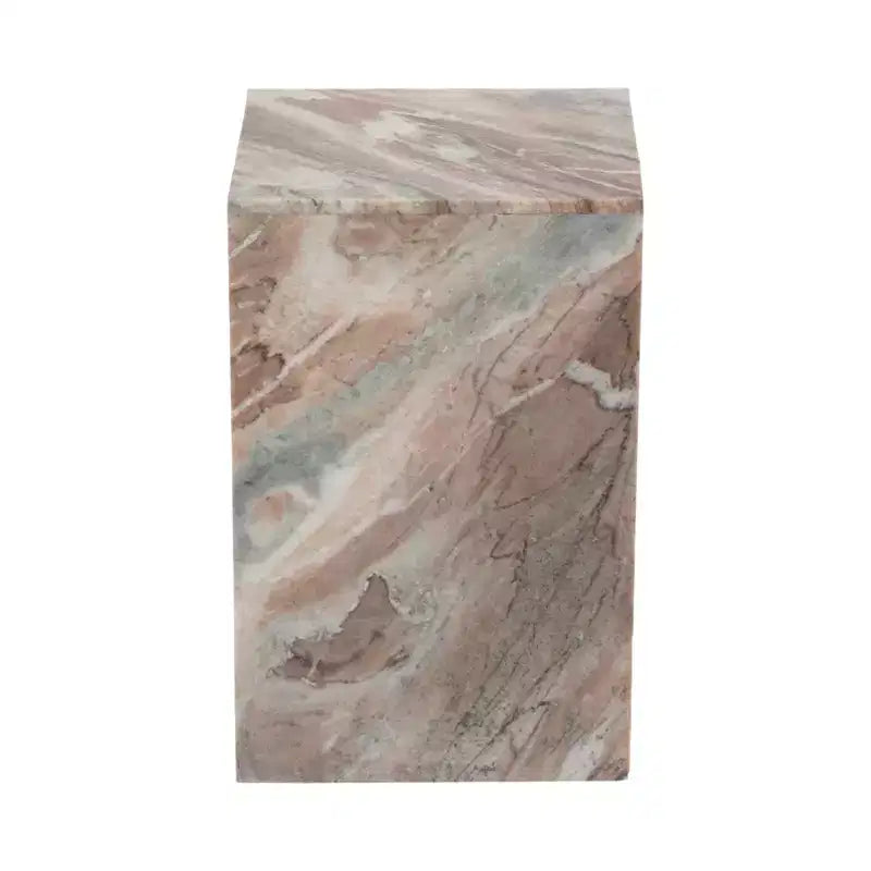 Table d'appoint chic, guéridon ou petite table de chevet pour la décoration intérieure - Table d'appoint carrée en marbre parfaite pour la décoration de la chambre ou du salon