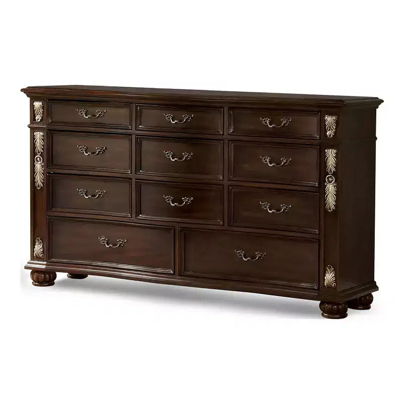 Commode 11 tiroirs Mullberry cerisier brun