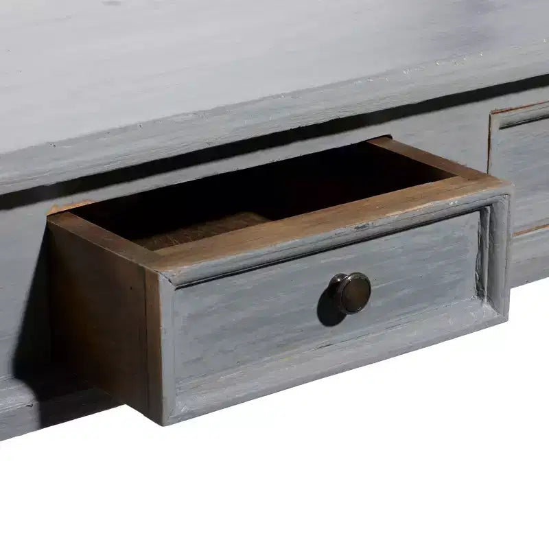 Console Rustique en Acajou Gris - Olivia & May