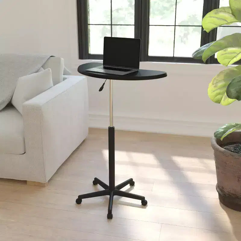 Bureau d'ordinateur portable mobile assis-debout - Bureau roulant portable