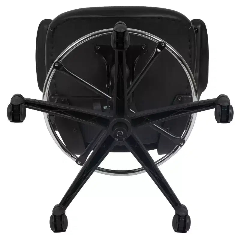 Chaise de bureau ergonomique mi-dossier en maille avec anneau repose-pieds et accoudoirs relevables