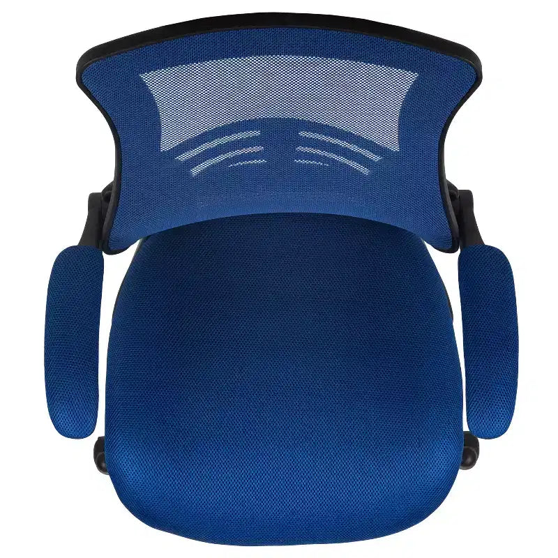 Chaise de bureau ergonomique mi-dossier en maille avec anneau repose-pieds et accoudoirs relevables