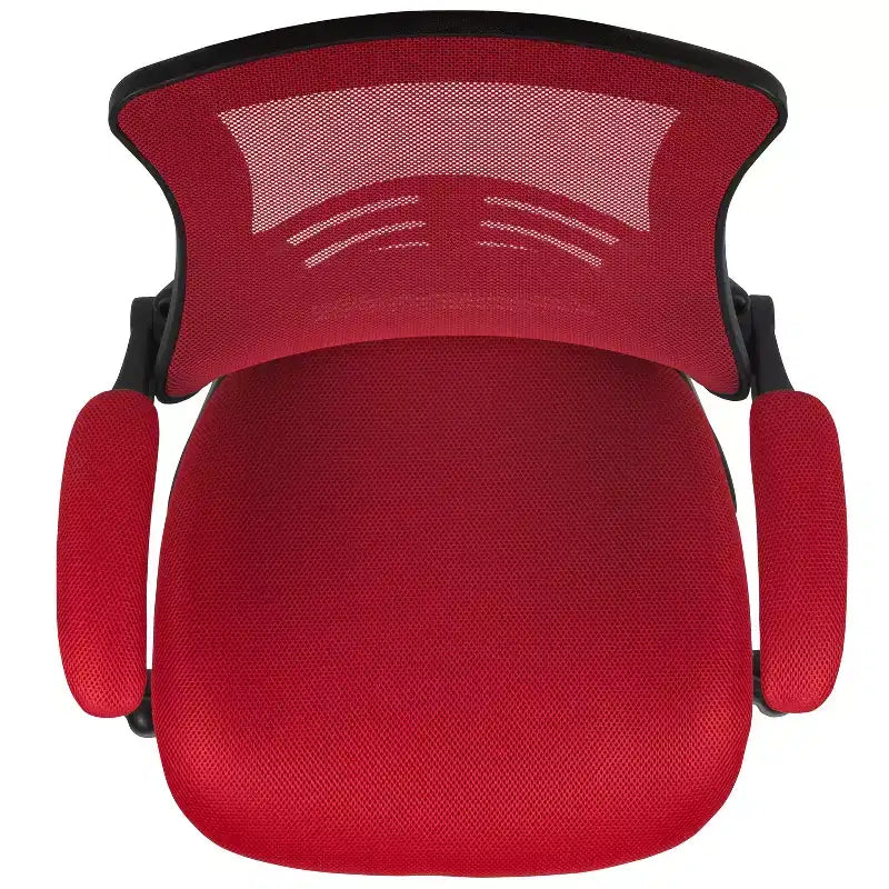 Chaise de bureau ergonomique mi-dossier en maille avec anneau repose-pieds et accoudoirs relevables