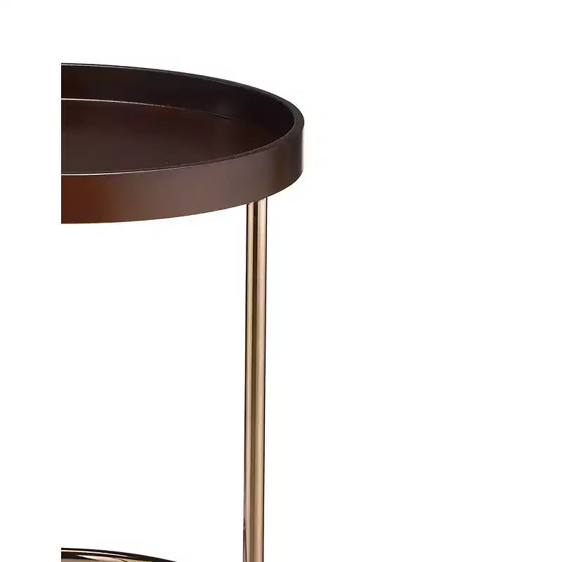 Table d'appoint à rebord de style Mid-Century de 21,75 po
