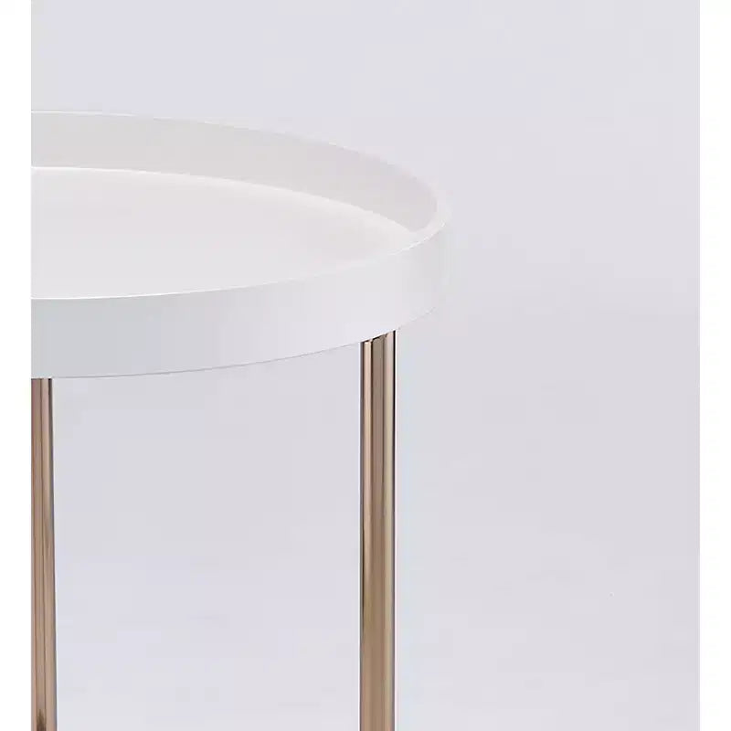Table d'appoint à rebord de style Mid-Century de 21,75 po