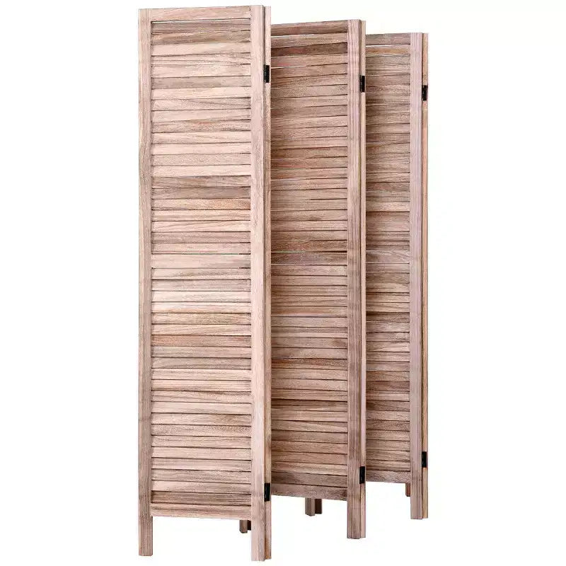 Paravent 6 panneaux 170 cm Séparateur de pièce Classique lattes vénitiennes en bois Maison