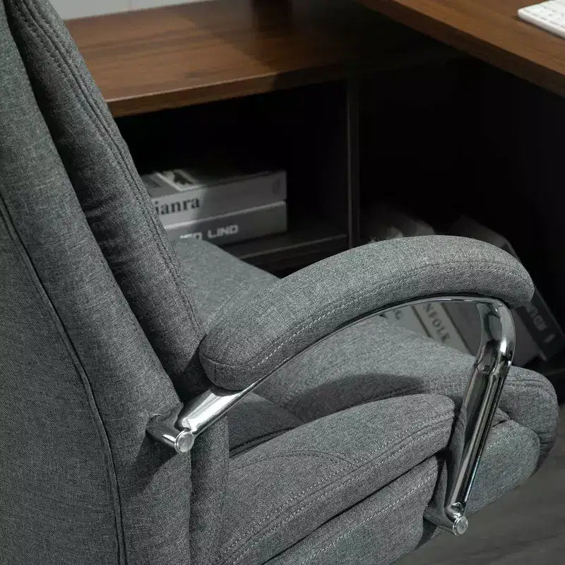 Chaise de bureau à dossier haut, chaise d'ordinateur avec soutien lombaire et hauteur réglable